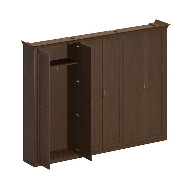 Шкаф комбинированный высокий (2 для документов + 1 для одежды широкий) Perseo ПС 373 ДМ дуб мелвилл - Вид 1