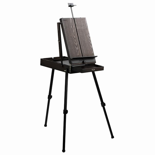 Этюдник-мольберт BRAUBERG ART PREMIERE, алюминиевые ножки, холст до 82 см, кофейный, 191757 - Вид 1