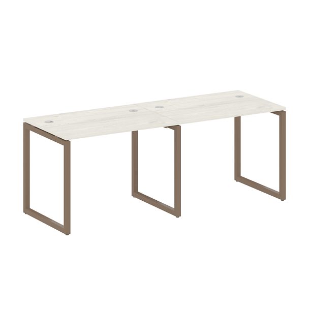 Metal System Quattro Р. ст. на 2 раб. места на О-образном м/к 40БО.СМ-2.1 Дуб наварра/Мокко металл 2000*720*750 - Вид 1