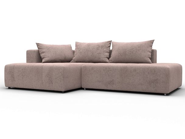 Диван угловой Лига-103 НПБ угол левый Велюр бежевый - Вид 1