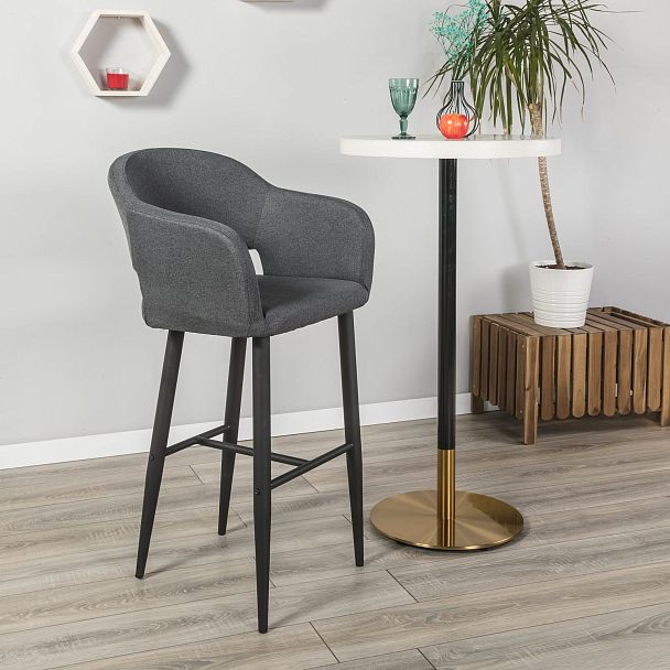 Кресло Бар Oscar тёмно-серый/черный - Вид 8