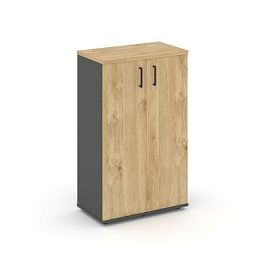 Стайл Проджект Тумба опорная/приставная SN.TOP-062 Антрацит/Тиквуд Светлый/Черный Ручки 700*400*1150 - Фото предпросмотра