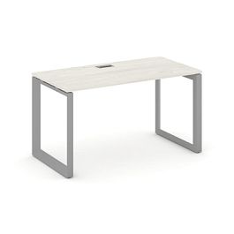 Style Project Next Стол письменный SN-59O.SP-011 Дуб Наварра/Металл Серый/Серебро Заглушка 980*700*750 - Фото предпросмотра