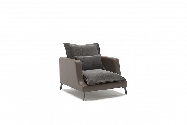 Rey кресло замша серый - Вид 3