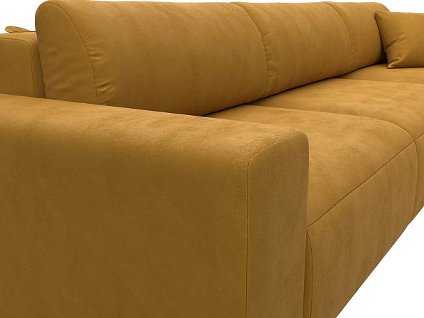 Диван угловой Лига-036 НПБ Классик Лонг правый угол Велюр желтый - Вид 4