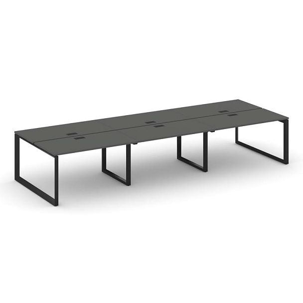 Style Project Next Рабочая станция двухсторонняя SN-59O.DRS-084 Антрацит/Металл Черный/Черный Заглушка 4740*1632*750 - Вид 1