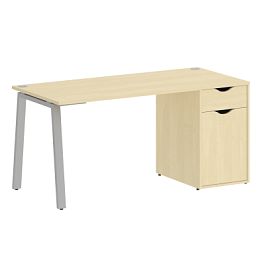 Home Office Стол письменный VR.SP-3-158.1.A Клён/Серый металл 1580*720*750 - Фото предпросмотра