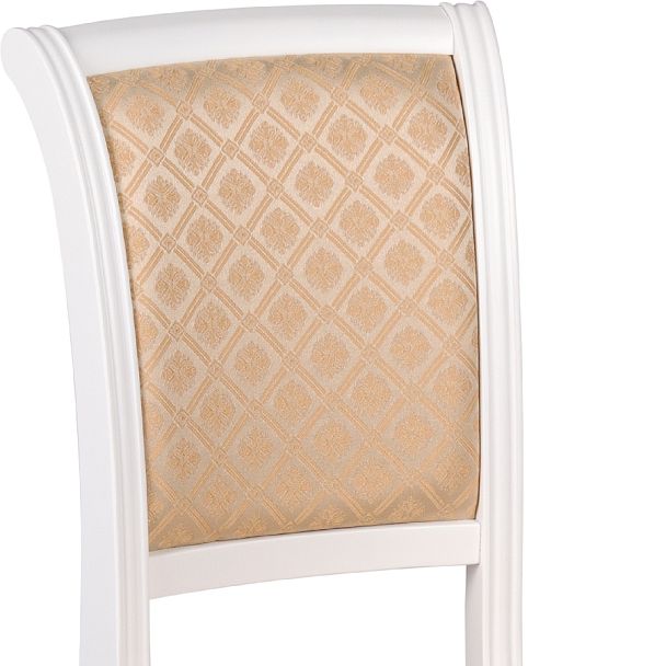 Комплект деревянных стульев с мягким сиденьем Арктос Белый/Бежевый жаккард, 4 шт. - Вид 8