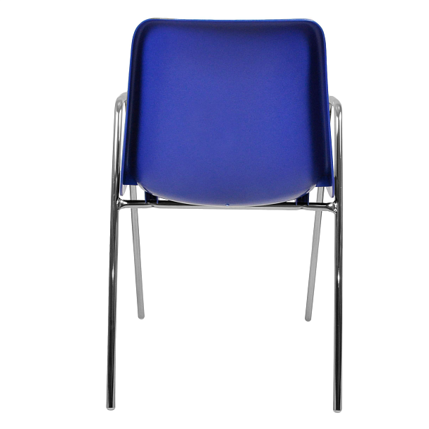 Стул Vicenza (4 высокие ножки c подлокотниками), каркас Хром, синий, РП+ИК, стопируемый - Вид 3