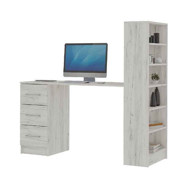 Гранд стол письменный (1,450 х1,350х0,502) дуб крафт белый - Вид 1