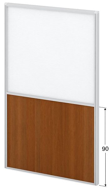 Модуль комбинированный "Мобильные офисные перегородки «Логика»"  ПК-ЛГ-МДК200х120/90П/Д-В1-538 белый - Вид 1