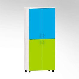 Шкаф для учебных пособий закрытый (Цветной фасад) - Фото предпросмотра