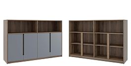 Шкаф средний с нишей Artwood 176,2x45x114,2 дуб капучино - Фото предпросмотра