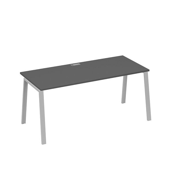Стол письменный на металлокаркасе TRE A4 А4 Б3 026 БП антрацит премиум / металлокаркас серый - Вид 1