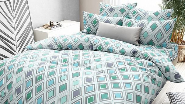 Постельное белье двуспальное Ромбы - Вид 1