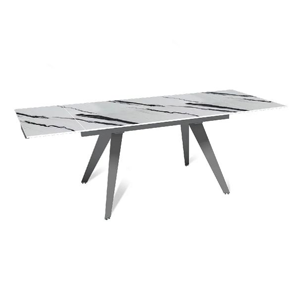 Стол раскладной Rhein (140+40+40), керамика глянцевая Panda White - Вид 5