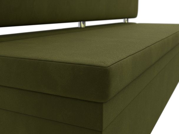 Кухонный прямой диван Стайл (полностью микровельвет зеленый) - Вид 4