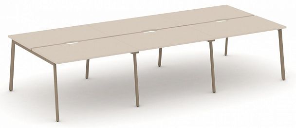 Рабочая станция на 6 мест " ESTETICA" ES.D.RS-6.2-VP Капучино - Вид 1