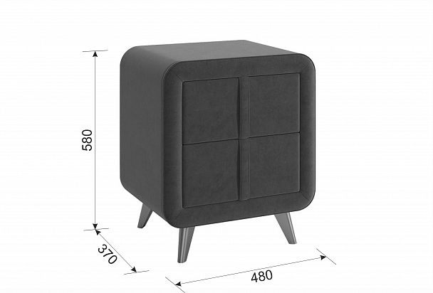 Тумба прикроватная Софи 2 TM-001.2.2081 крем (велюр) - Вид 2