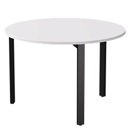 Стол переговорный Everprof EVO D1100 1100x755 Белый/Черный - Фото предпросмотра