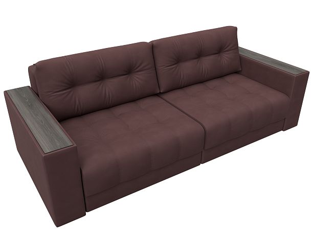 Диван прямой с декором Лига-049 НПБ Замша бордовый - Вид 6