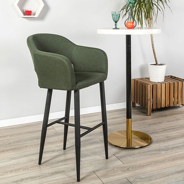 Кресло Бар.Oscar тёмно-зеленый/черный - Вид 9