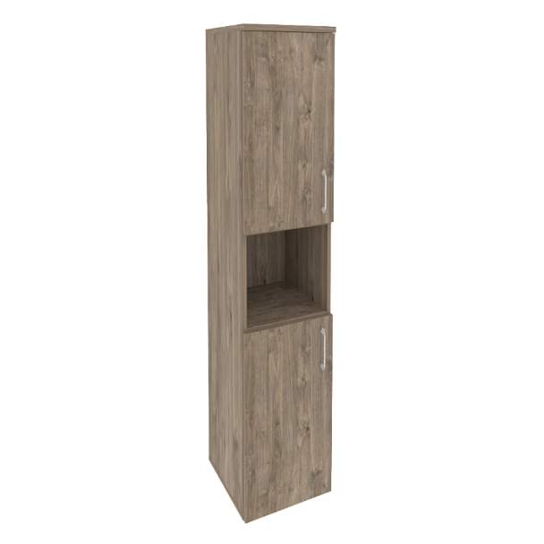 Onix Шкаф высокий узкий левый O.SU-1.5 (L) Тиквуд темный 400*420*1977 - Вид 1