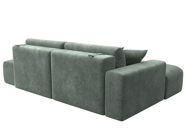 Диван угловой Лига-036 НПБ Модерн левый угол Велюр зеленый - Вид 6