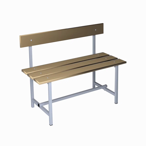 Скамья со спинкой без вешалки односторонней 1000 - Вид 1