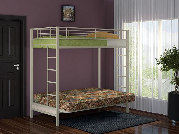 Двухъярусная кровать "Мадлен" слоновая кость - Вид 2