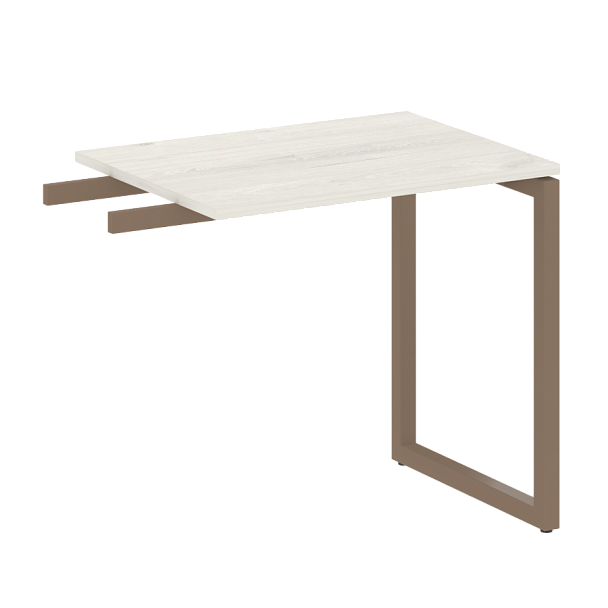 Metal System Quattro Приставной элемент на О-образном м/к 40БО.ПР-2 Дуб наварра/Мокко металл 800*600*750 - Вид 1