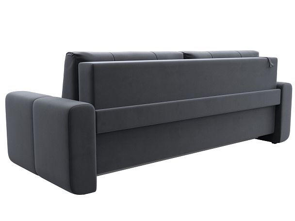 Прямой диван Лига-031 Велюр серый - Вид 5