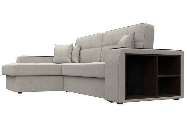 Диван угловой Брюссель левый угол Рогожка бежевый - Вид 3