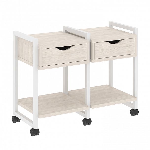 Тумба на колесах наборная "Loft" VR.L-TN-1.K денвер светлый/белый - Вид 1