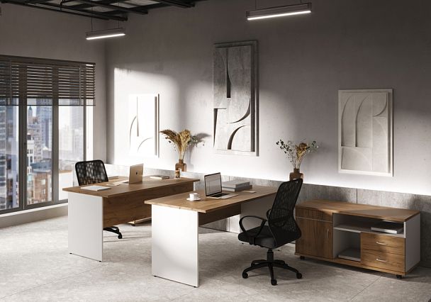 Передняя панель стола 180 Tess 165x1,6x35 дуб крафт золотой - Вид 8