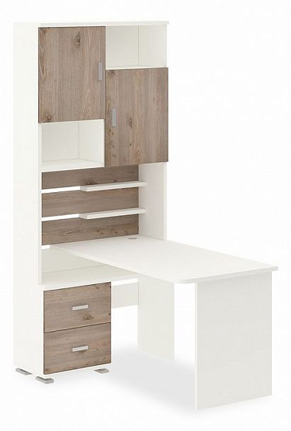 Стол компьютерный Домино СР-720/140 Белый/Нельсон левый - Вид 1