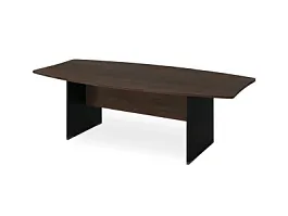 БЕРЛИН / BERLIN Конференц-стол на панельном каркасе 2400х1200х740 Венге/Черный - Фото предпросмотра