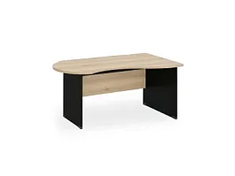 БЕРЛИН / BERLIN Стол асимметричный правый 1600х1000х740 Акация/Черный - Фото предпросмотра
