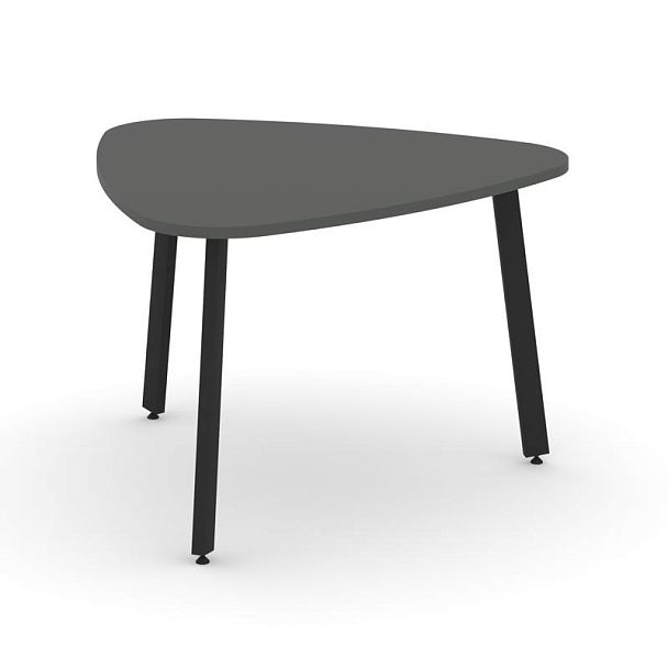 Стайл Проджект Стол переговорный SN-6.SPRG-71.3 Антрацит/Металл Черный 1200*1200*750 - Вид 1