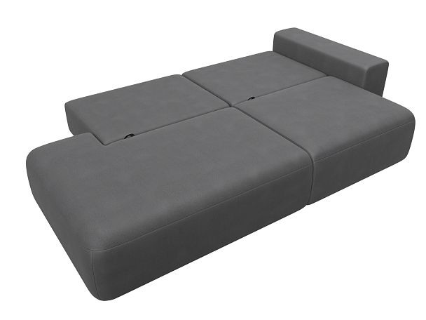 Диван прямой Лига-036 НПБ Модерн подлокотник справа Искусственная замша серый - Вид 9