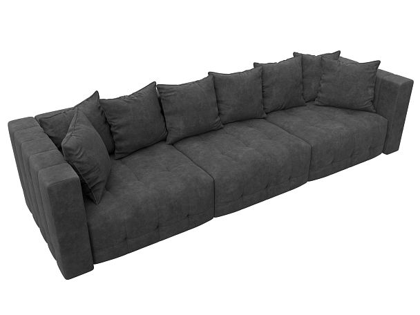 Диван прямой Лига-052 НПБ Лонг Велюр серый - Вид 6