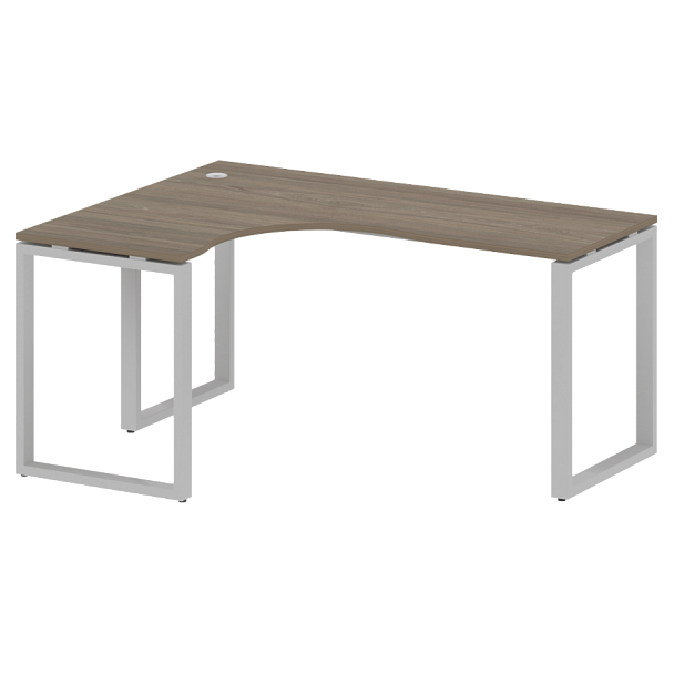 Metal System Стол криволинейный левый на О-образном м/к БО.СА-4 (L) Вяз/Серый металл 1600*1200*750 - Вид 1