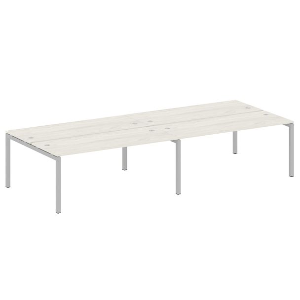 Metal System Quattro Р. ст. на 4 раб. места на П-образном м/к 50БП.СМ-4.5 Дуб наварра/Серый металл 3600*1475*750 - Вид 1