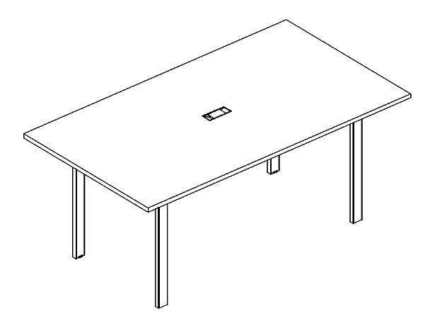 Стол 200 на металлокаркасе UNO в переговорную A4 А4 Б1 123 БП антрацит премиум / металлокаркас серый - Вид 3