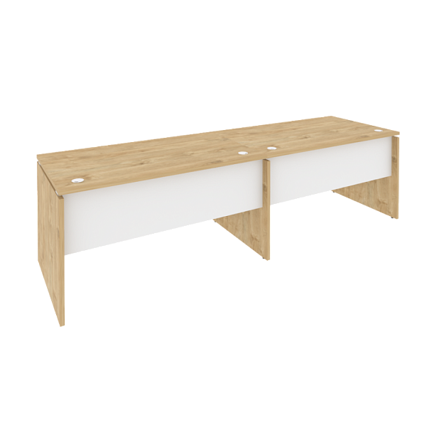 Onix Рабочая станция O.RS-2.3.8 Тиквуд светлый/Белый бриллиант 2760*800*750 - Вид 1