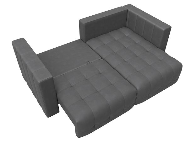 Диван угловой Лига-052 НПБ угол универсальный Замша серый - Вид 8