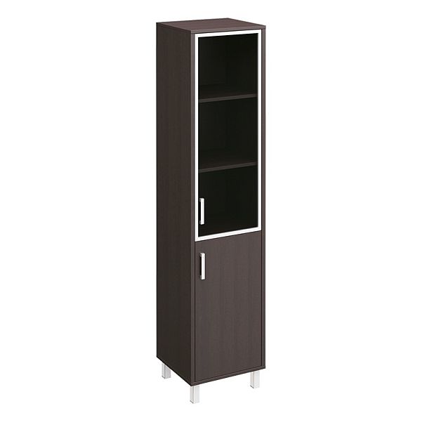 Шкаф правый двери стекло в раме + ДСП без замка "Борн" В 431-814 дуб шамони - Вид 3