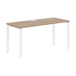 Стол прямой EUST 1567 Дуб Денвер светлый/Белый 1560х670х750 EDIS - Фото предпросмотра