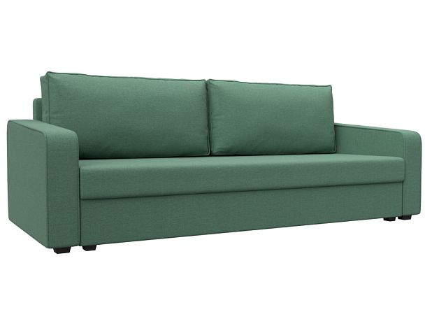 Диван прямой Лига-009 Рогожка зеленый - Вид 1