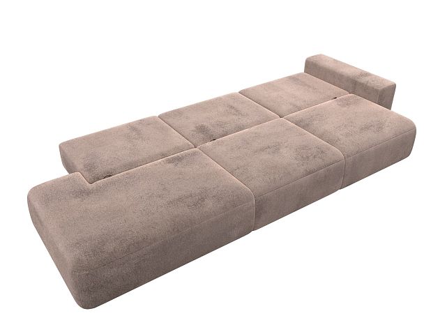 Диван прямой Лига-036 НПБ Модерн Лонг подлокотник справа Велюр бежевый - Вид 10